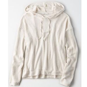 AE plush waffle hoody size XS